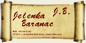 Jelenka Baranac vizit kartica
